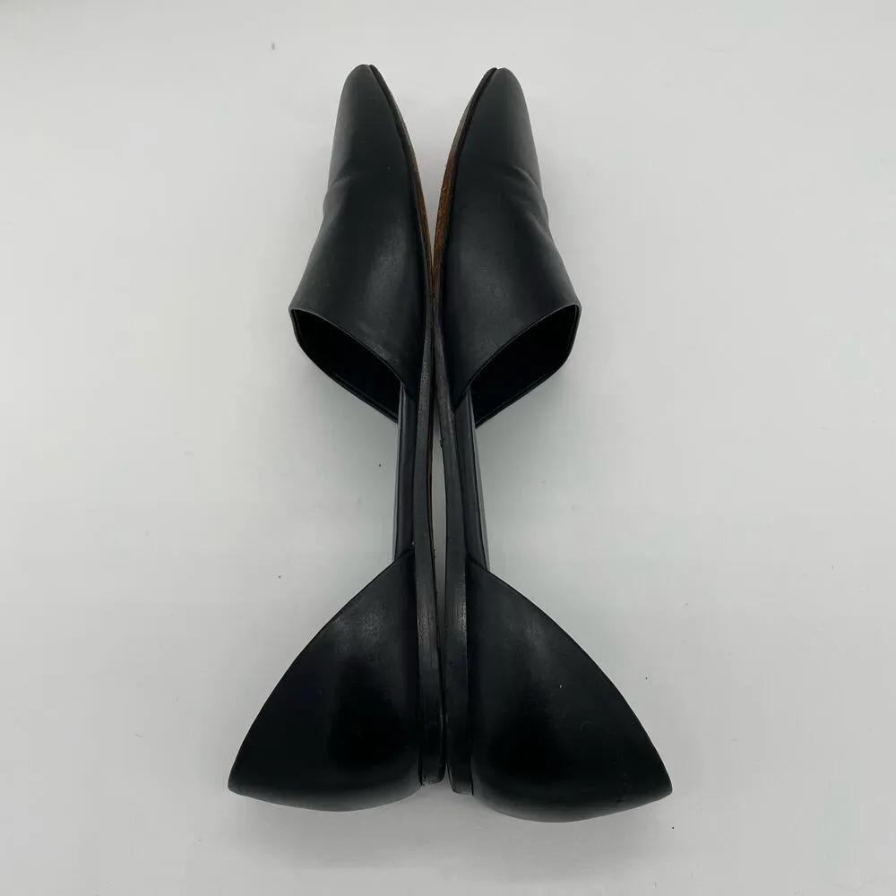 Vince Nina Leather D'Orsay Flats - Black - 11M - Image 9