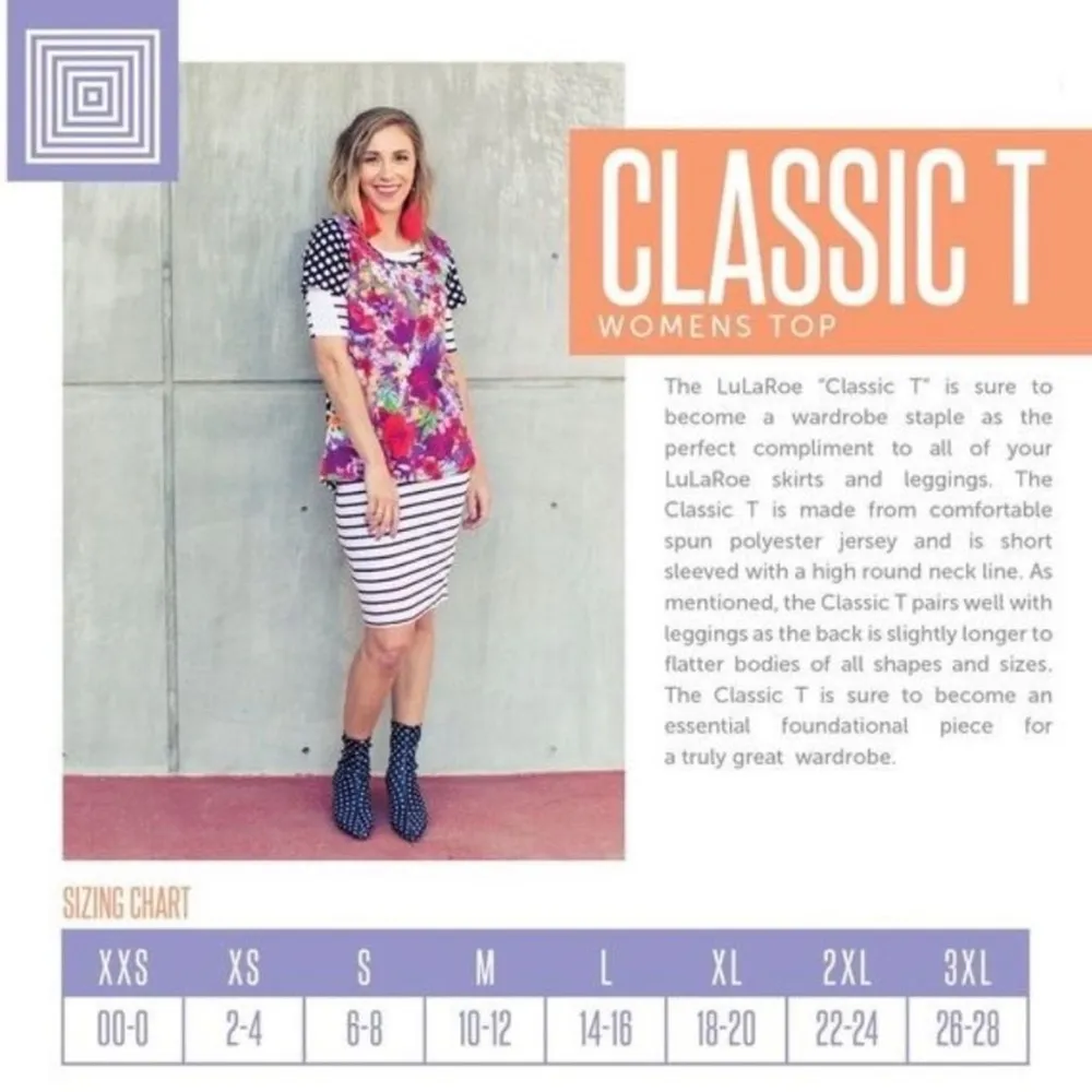 LuLaRoe Classic T Shirt Womens XL high-low hemline scoop neck fish - Image 4