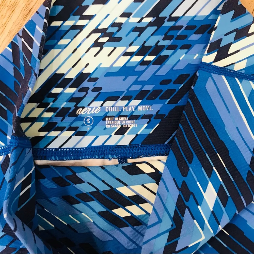 Aerie American Eagle blue leggings sz Small - Image 4