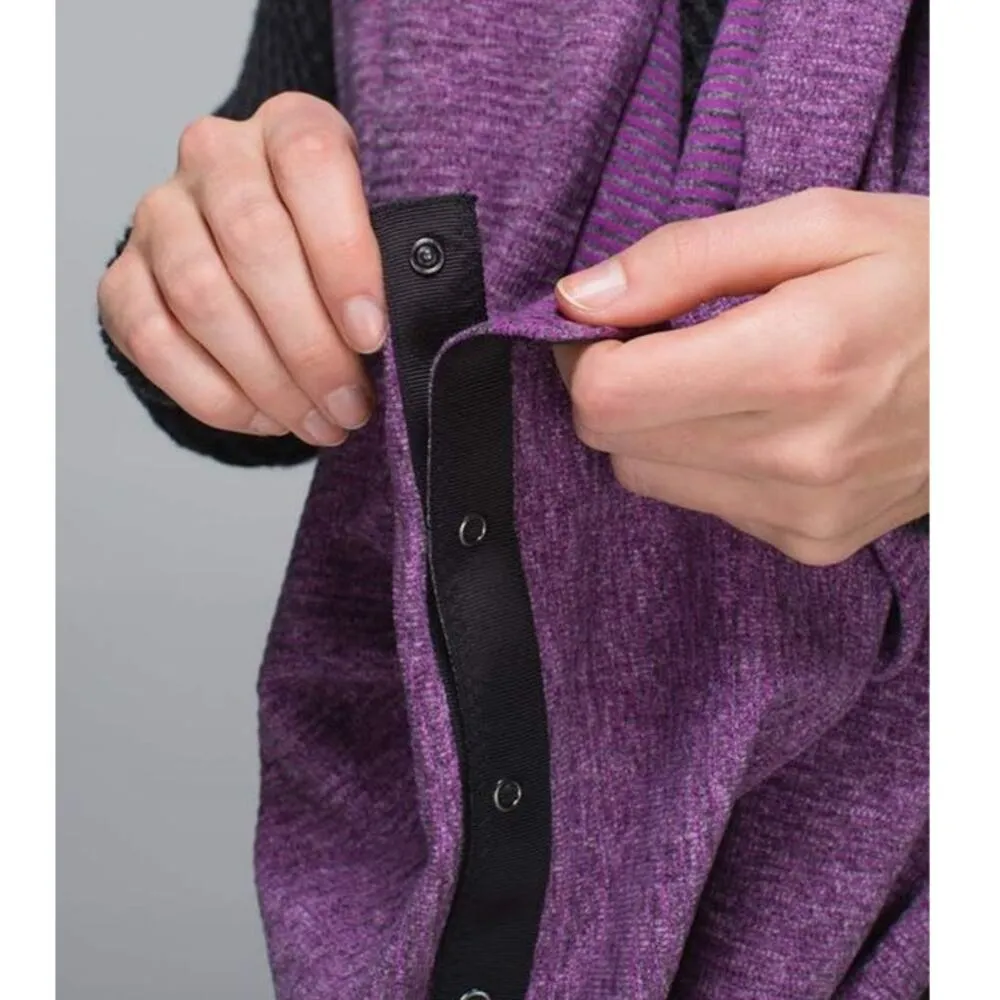 Lululemon Vinyasa Scarf *Rulu Mini Check Pique Ultra Violet Heathered Black - Image 8