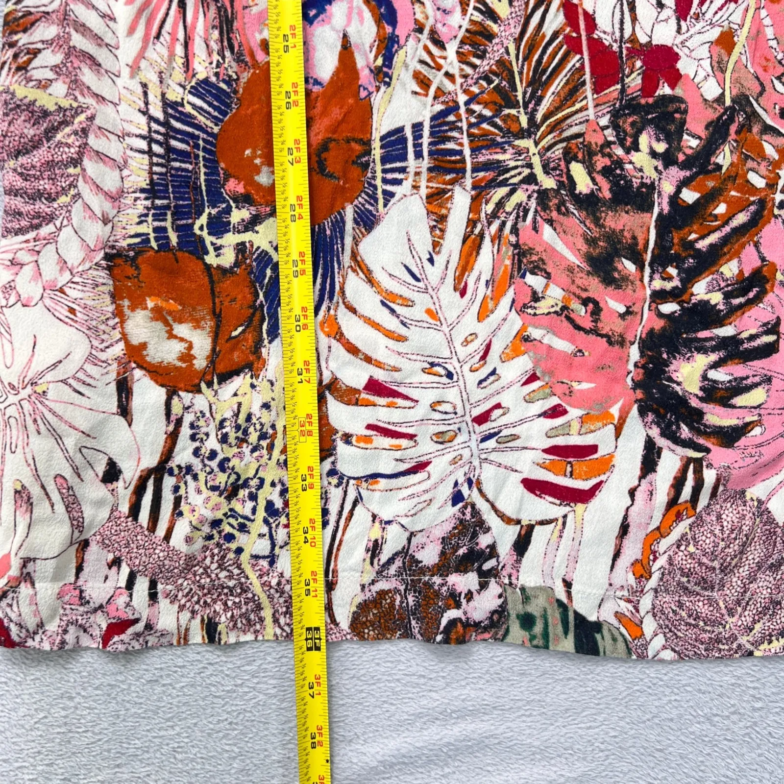 Coster Copenhagen Floral Print Dress‎ Pink Orange Boho Pockets Long Sleeve 38 M Size 8 - Image 7