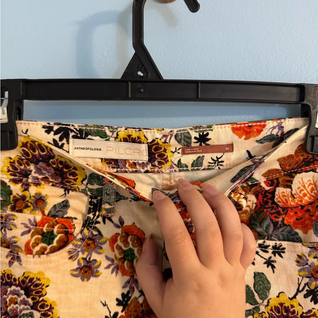 Anthropologie pilcro fall patterned pants size 25 - Image 4