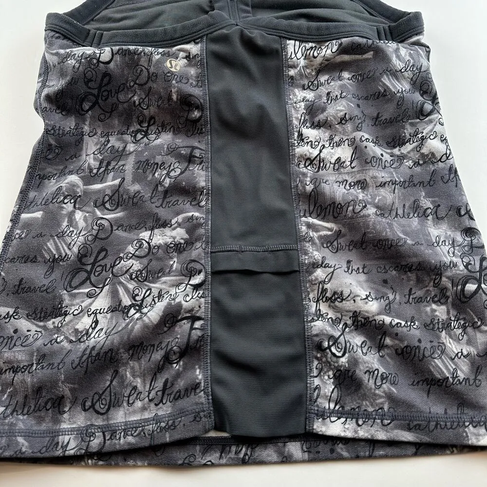 Lululemon Power Y Tank with Back Mesh & Pocket Manifesto India Black Size 8 - Image 7