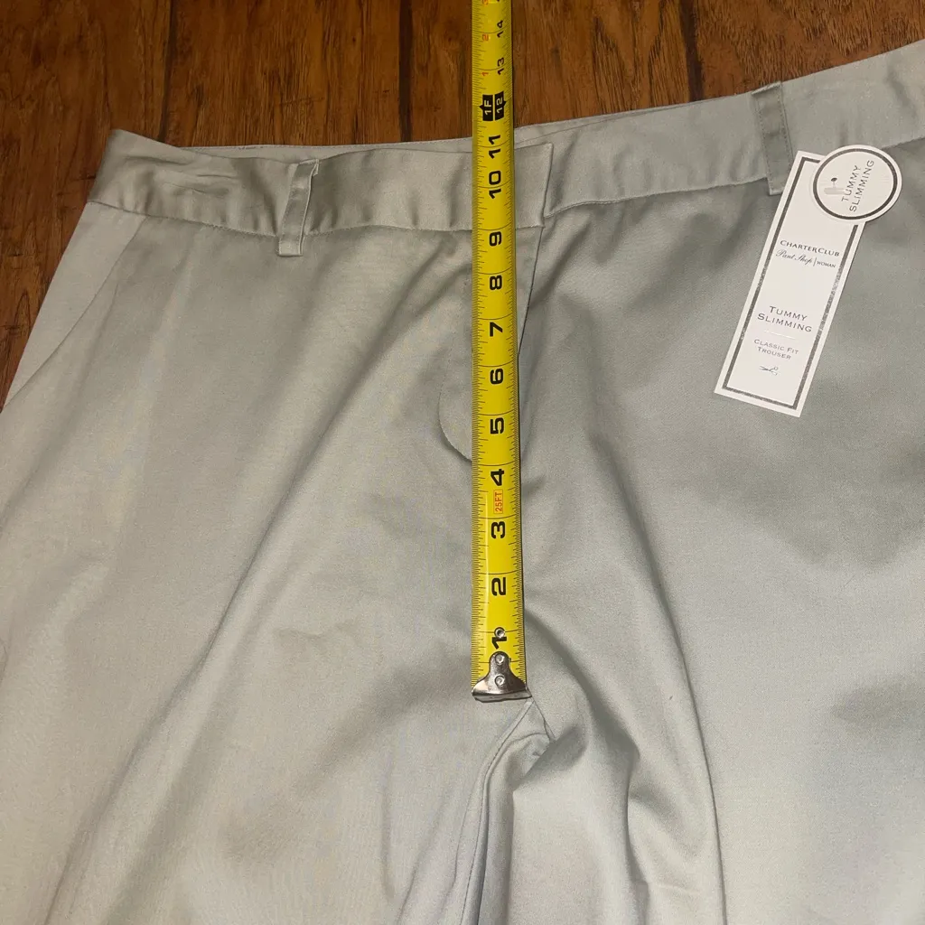 Charter Club khaki pants slacks NWT woman’s size 18W tummy slimming classic fit - Image 6