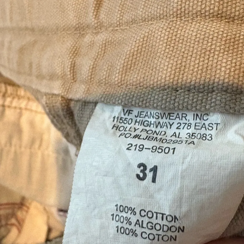 Lee Dungarees Khaki Shorts‎ Size 31 - Image 6