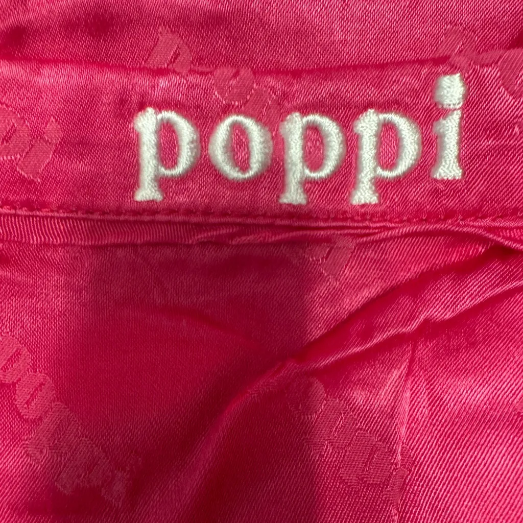 Poppi Vibrant Pink Silky Women's Pajama Shirt & Pant size S - Image 4