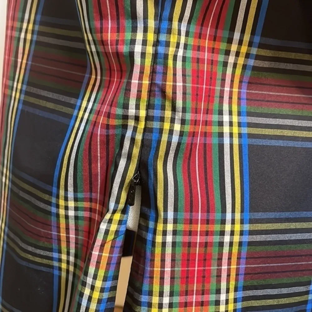 Talbots Women Plaid 3/4 Sleeve Blouse Sz small - Image 5