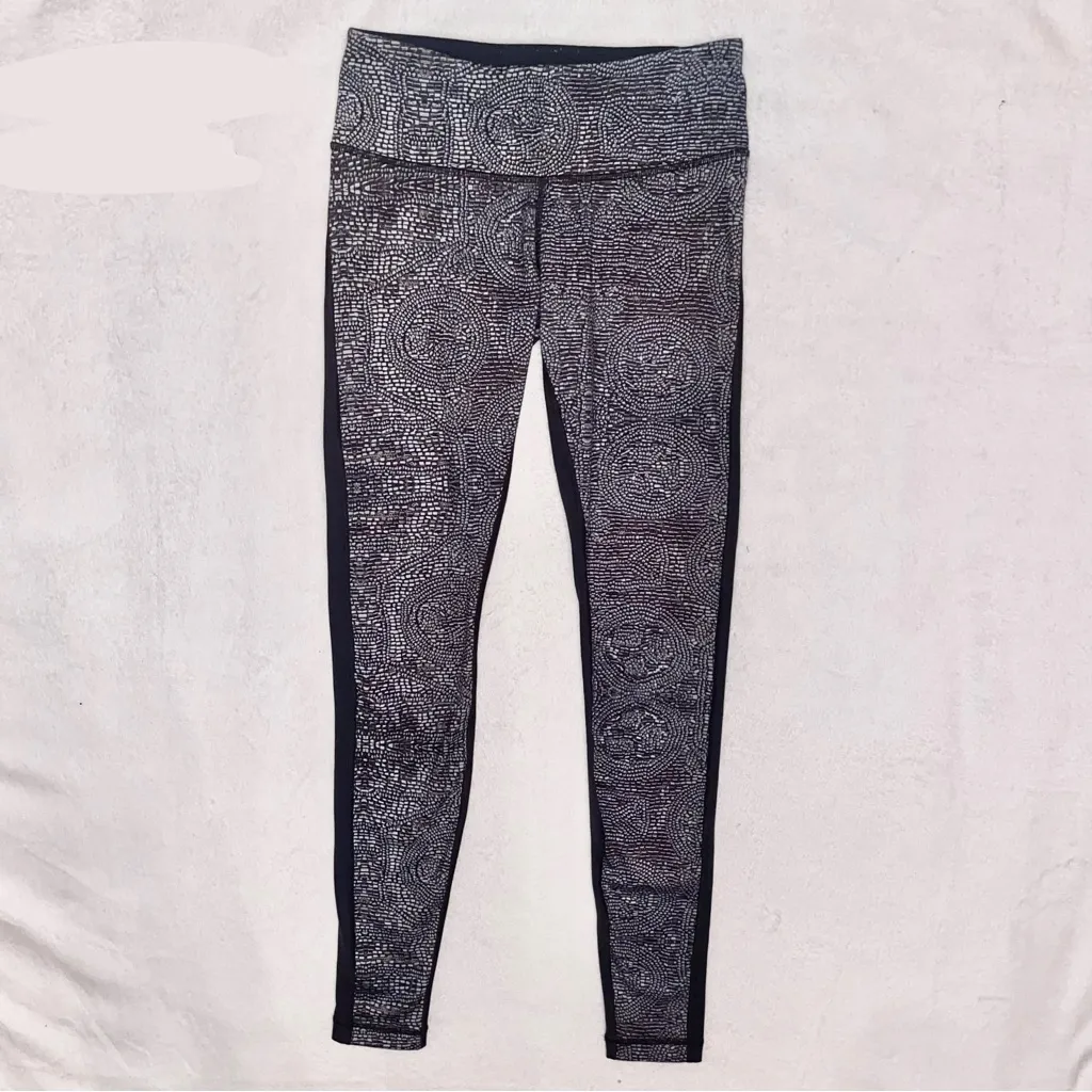 LULULEMON Wunder Under Pant in Bead Envy Silver Spoon Multi / Deep Coal size 6 - Image 3