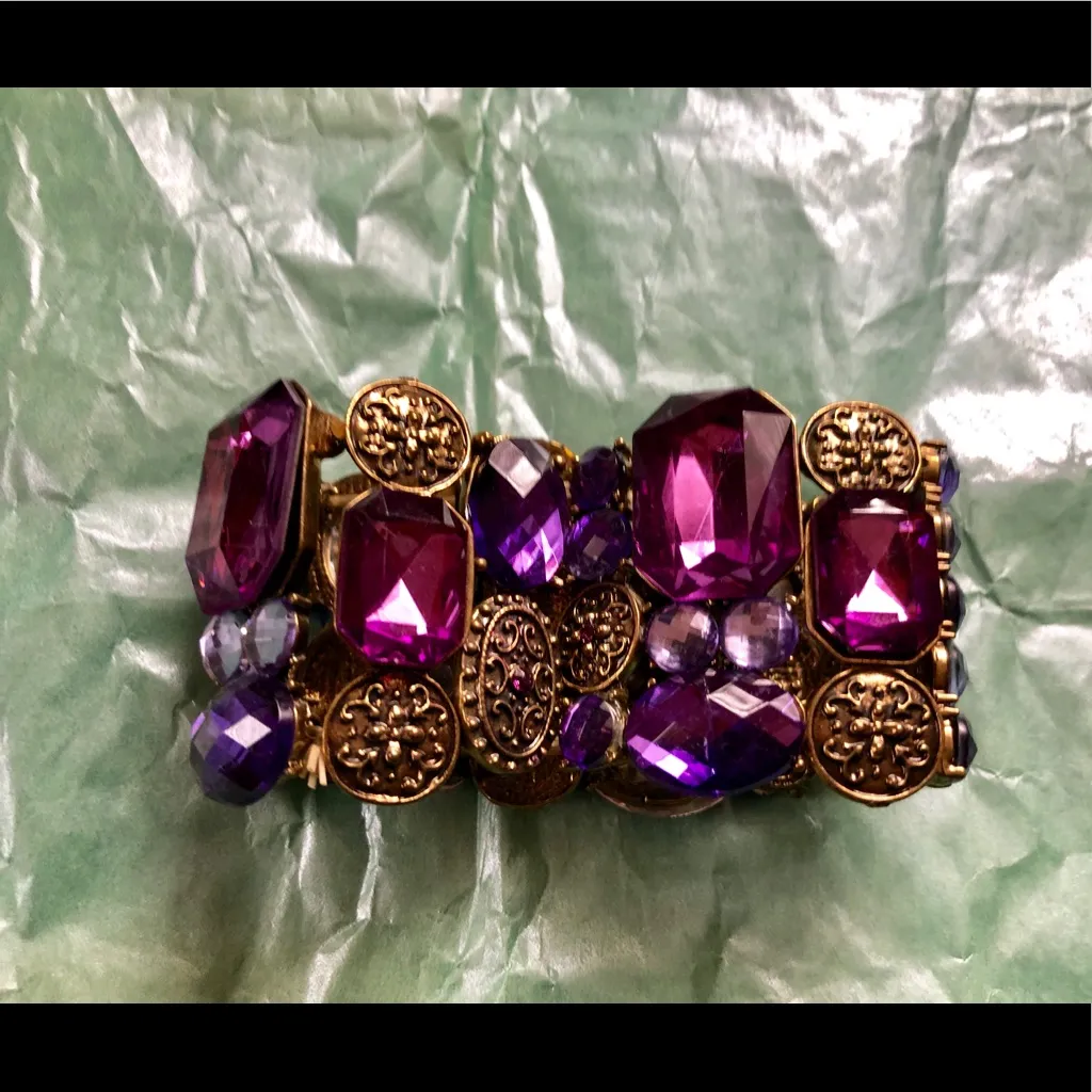 NY&C Purple and gold flexible bracelet – new - Image 2