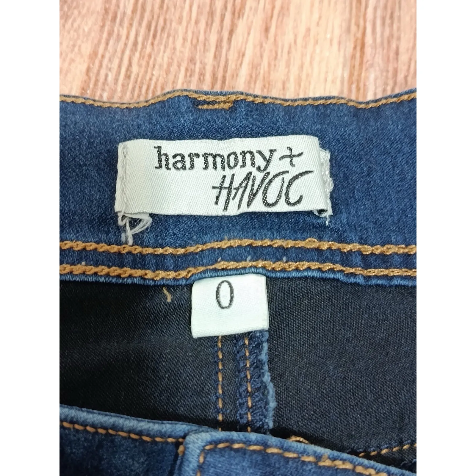 Harmony + Havoc Women’s Jeans Shorts Blue Stretch Size 0 - Image 3