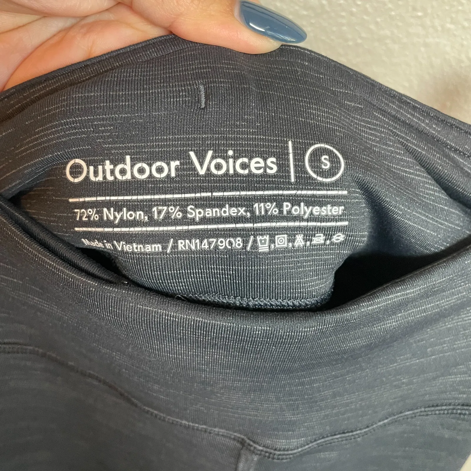 Outdoor Voices Leggings Women’s Small Dark Gray Stretch Pull On Yoga Pilates - Image 7