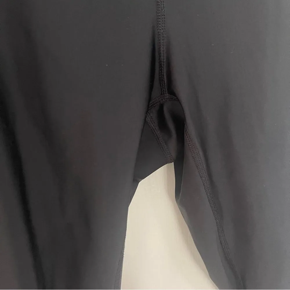 Nike Size Large Running Leggings Pants Drawstring Solid Black - Image 5