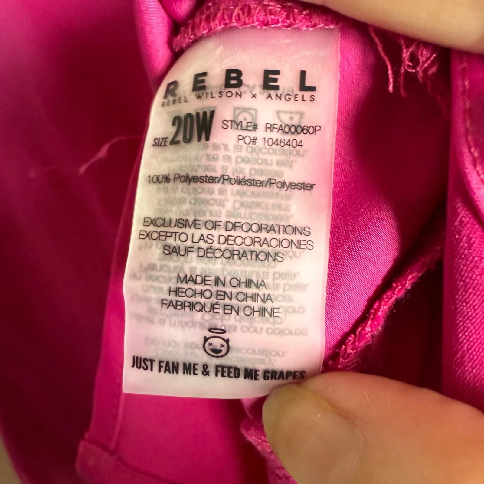 REBEL Wilson Womens Top Sz 20W Asymmetrical‎ Festive Fuchsia NEW Short Sleeve Pink - Image 7