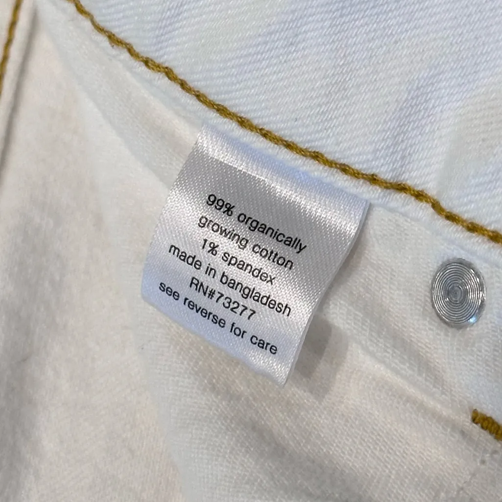 Elizabeth and James High Rise Vintage White Straight Leg Denim Jeans‎ Size 10 - Image 10