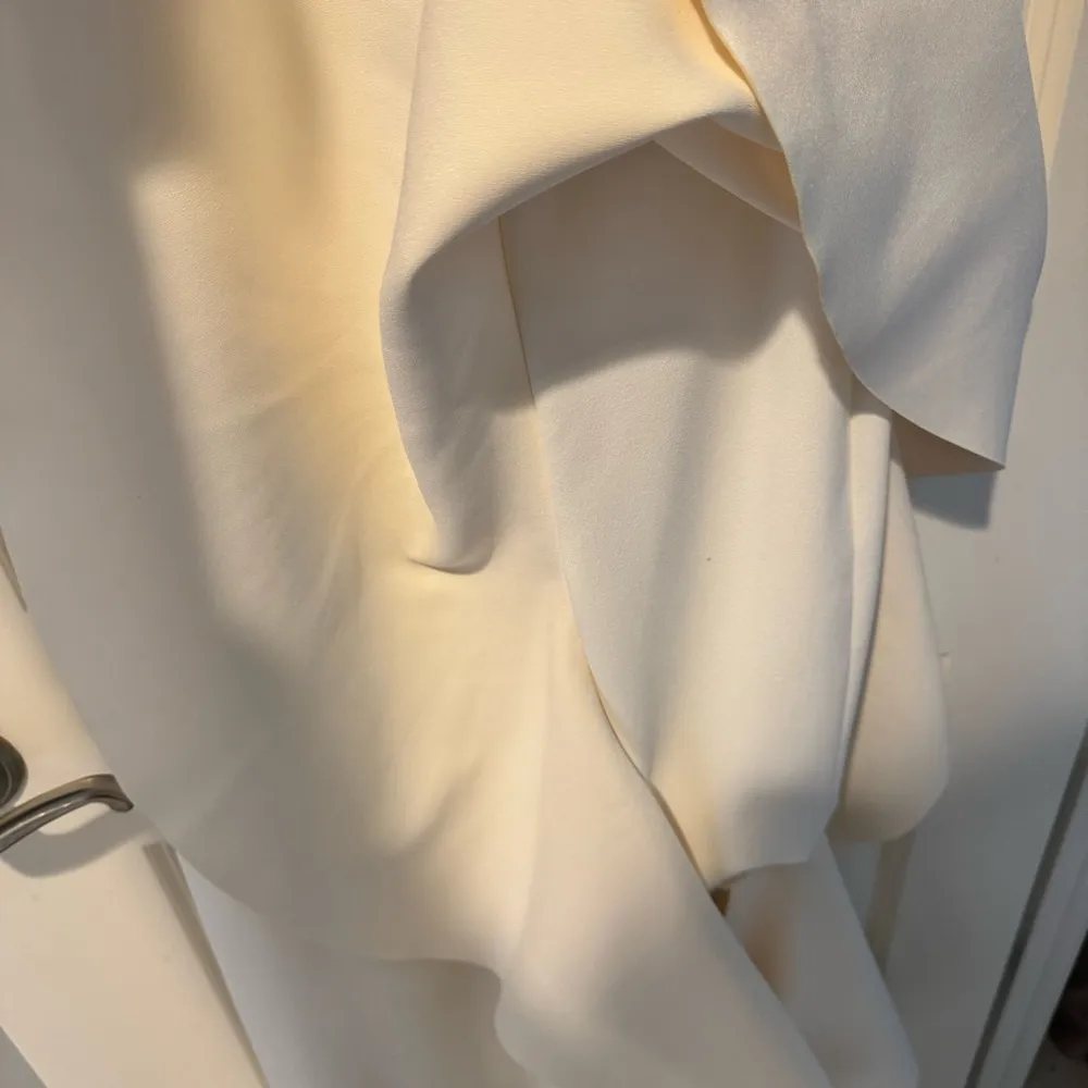 Solace London Naya Ruffle Dress In Cream - Image 6