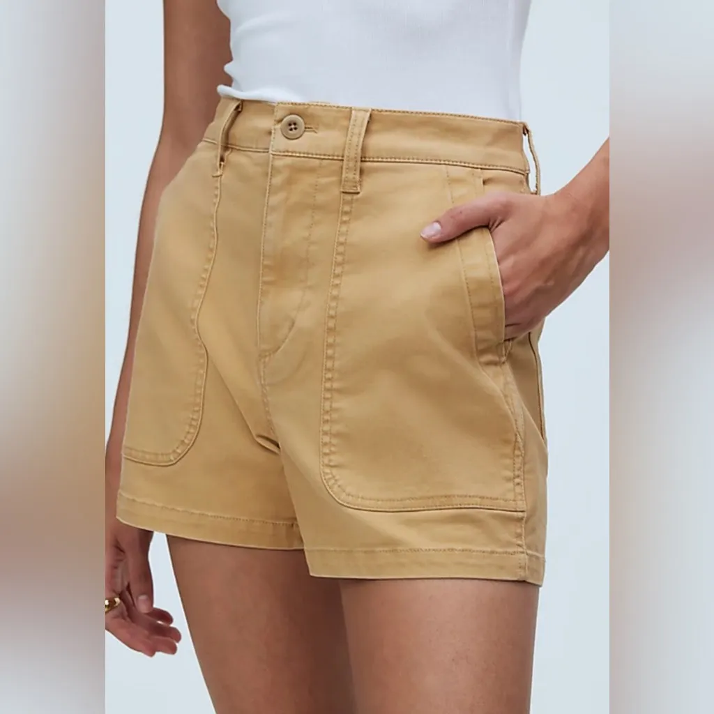 Madewell The Perfect Vintage Fatigue High-Rise Short in‎ Dried Straw Tan Size 23 - Image 2