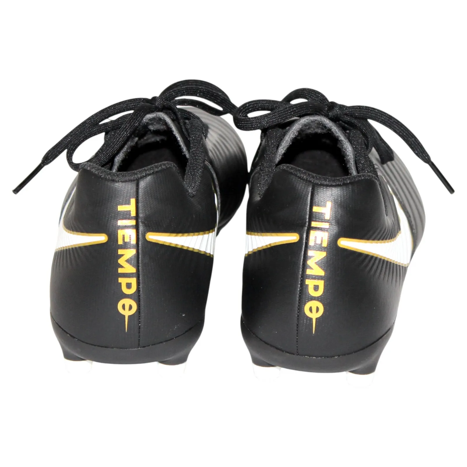 Nike Tiempo soccer Cleats Black and Gold Size 8 - Image 3
