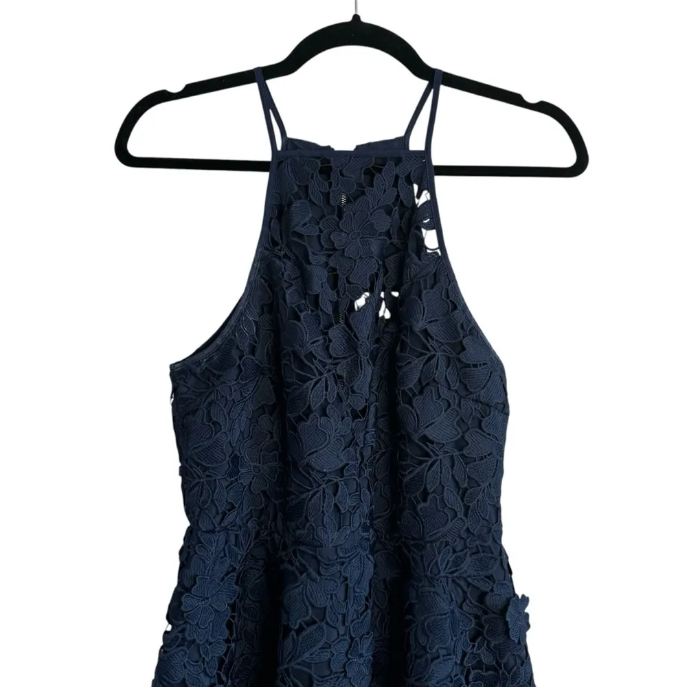Keepsake Acoustic Navy Lace Sleeveless Dress - Image 5