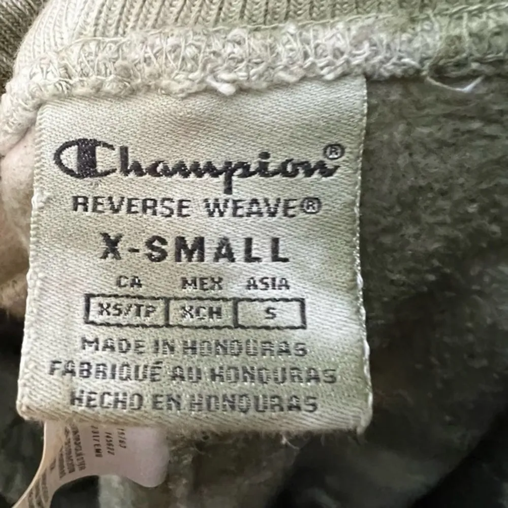 Champion reverse weave green tie dye pull on lounge pants pockets size XS - Image 7