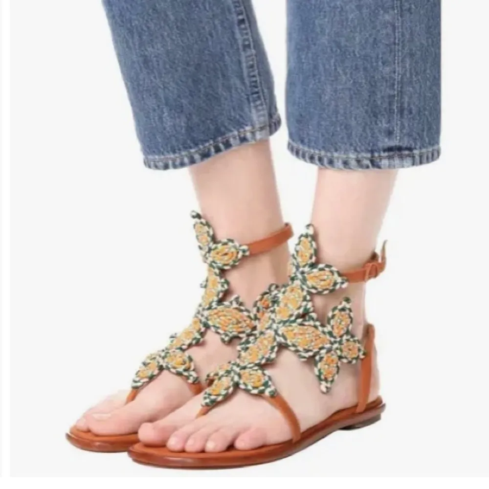 Tory Burch Palisade Gladiator Woven Sandals Pallisade Vacation Resort‎ Cruise 10 - Image 2