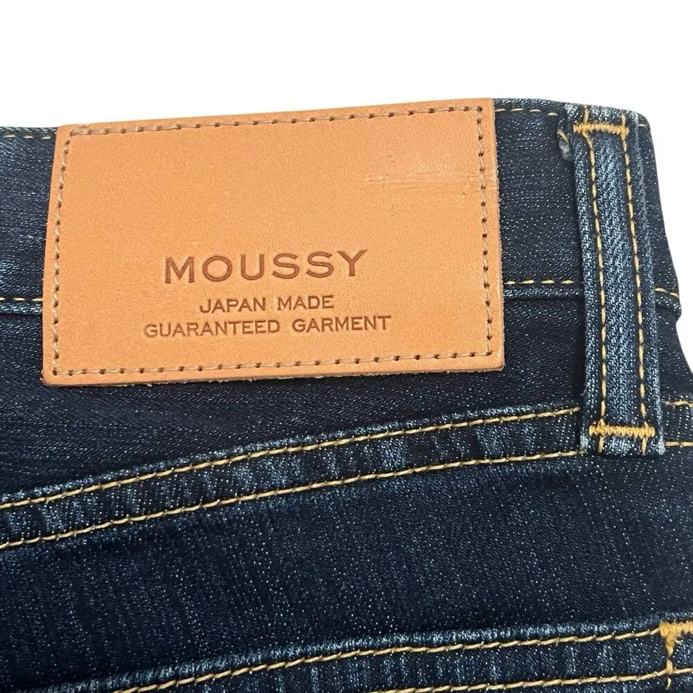 Moussy Vintage Mid Rise Skinny Jeans Dark Blue Wash Japanese Denim Women’s 25 - Image 8