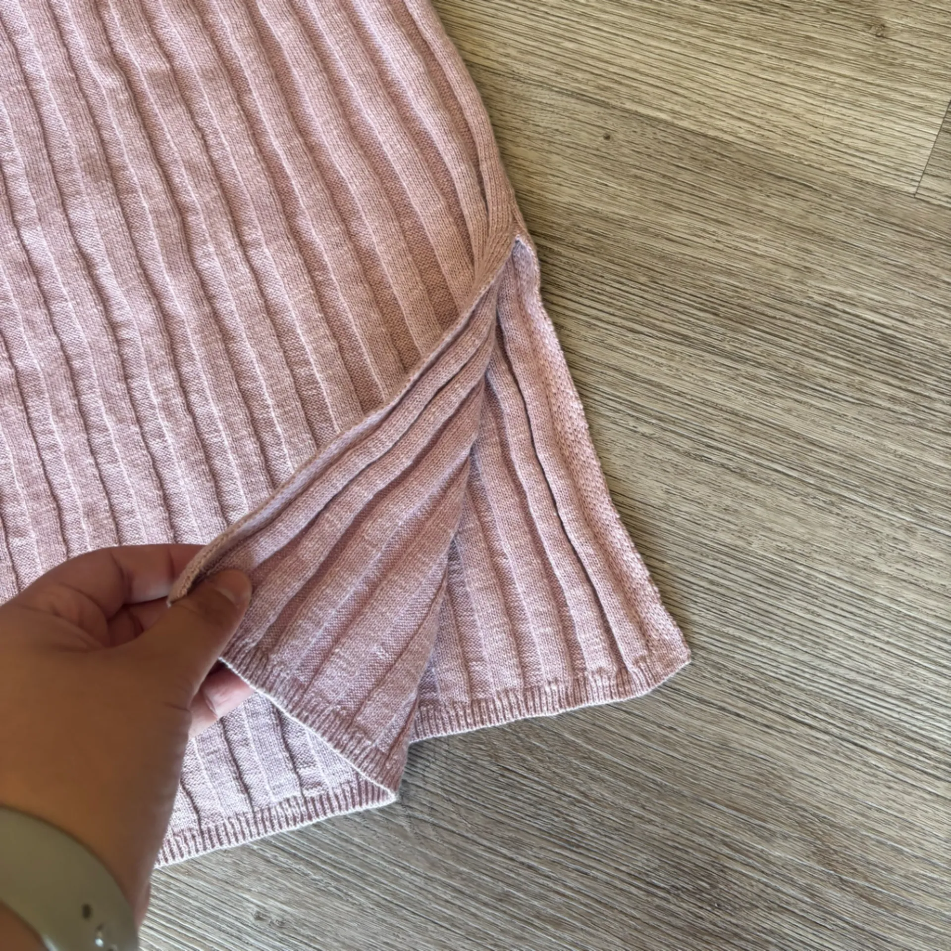 Free People Beach Linen Blend Veda Sweater Vest Ribbed V-Neck Sleeveless - Image 10