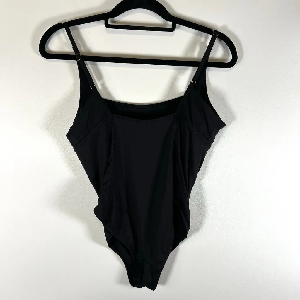 Andie Black One-Piece Swimsuit Size Medium Black Andie One Piece Swimwear‎ Beach - Image 4