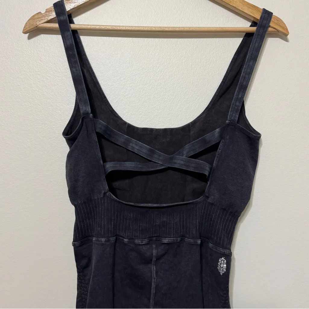 FP Movement Good Karma Onesie Size XS SMALL WASHED BLACK FREE PEOPLE - Image 7