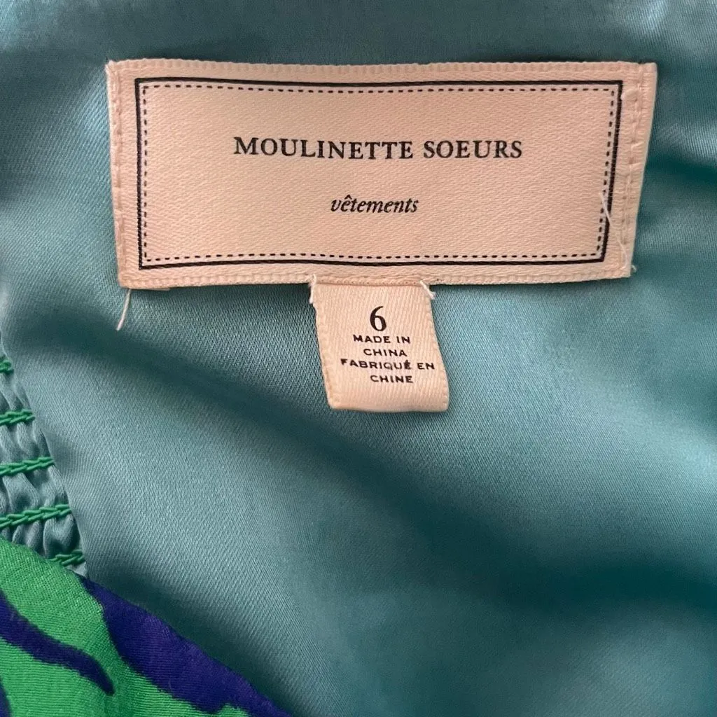 Anthropologie Moulinette Soeurs Rosamund Midi Dress 6 Silk - Image 6