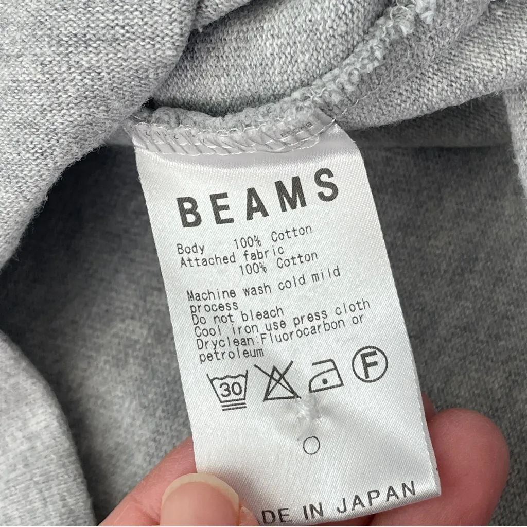 Beams Crewneck Sweatshirt cotton layered womens Gray (small) japan minimalist - Image 5