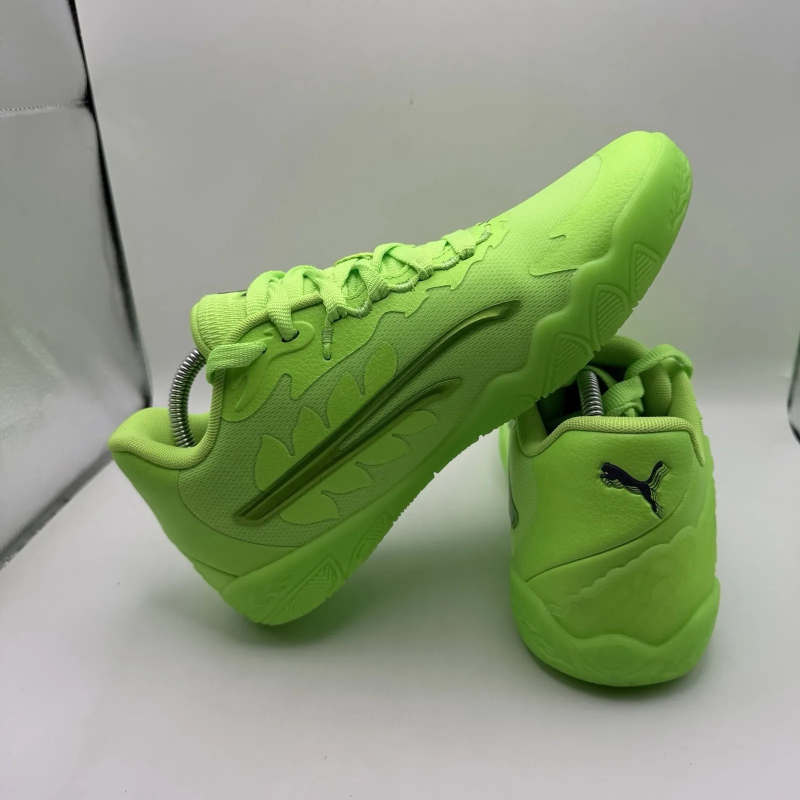 Puma Stewie 3 Team Basketball Green Glare Galactic Sneakers Men's 9.5 Women's 11 - Image 3