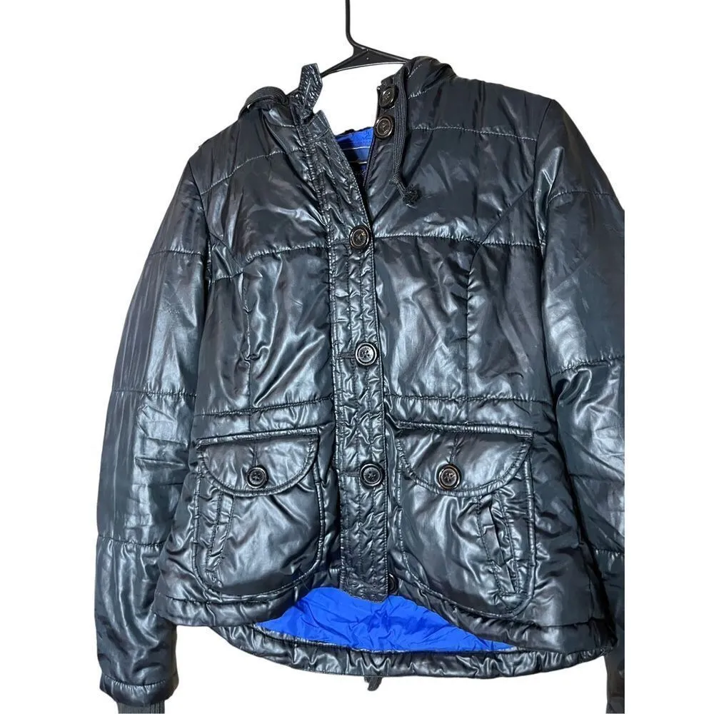 American Eagle Black Puffer Jacket Size Medium - Image 2
