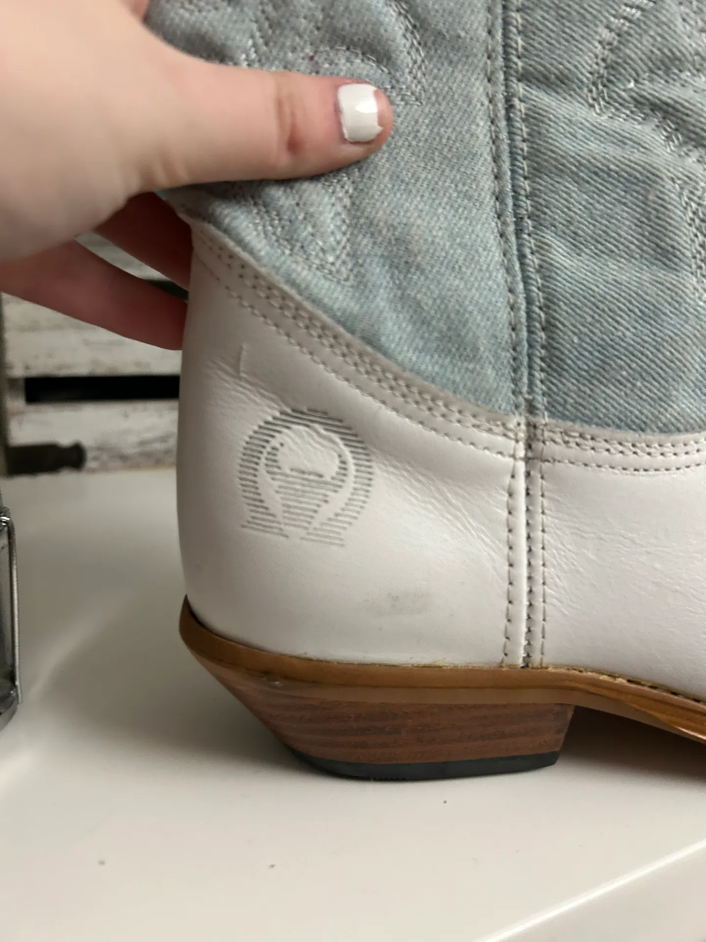 Nevada Blue Denim Cowboy boots - Image 2