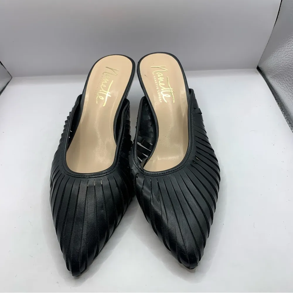 nanette NANETTE LEPORE™ Hazel Mules 7M black leather NWOB - Image 2