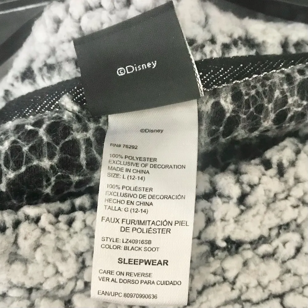 Disney The Night Before Christmas Gray Sherpa Fleece Jack Skellington Pajama Top - Image 8