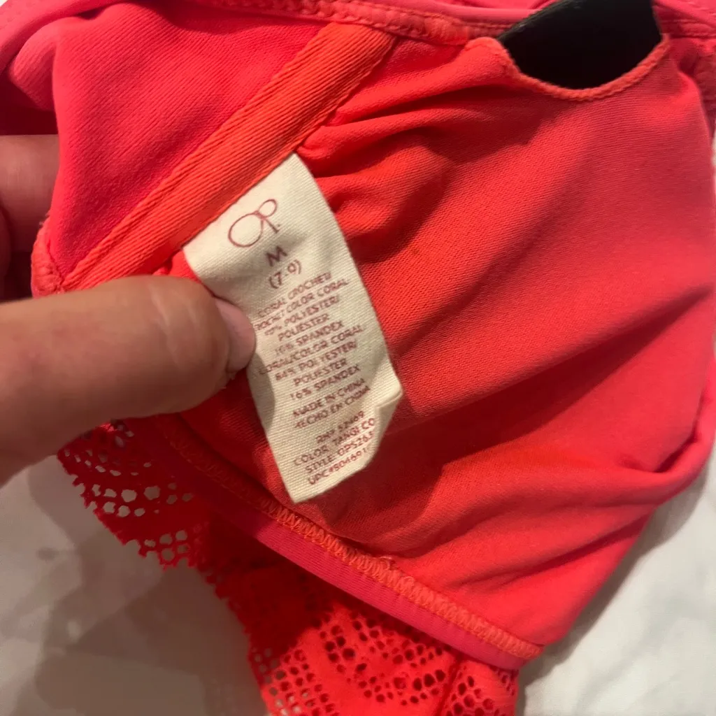 Coral Crochet Bikini Set Red - Image 3