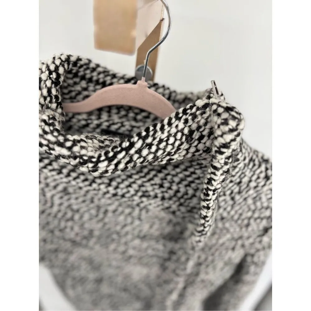 Blank NYC Boucle Knit Motorcycle Moto Jacket Black White Women’s Size XS - Image 15