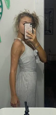 Grey Striped Jumpsuit - Image 3