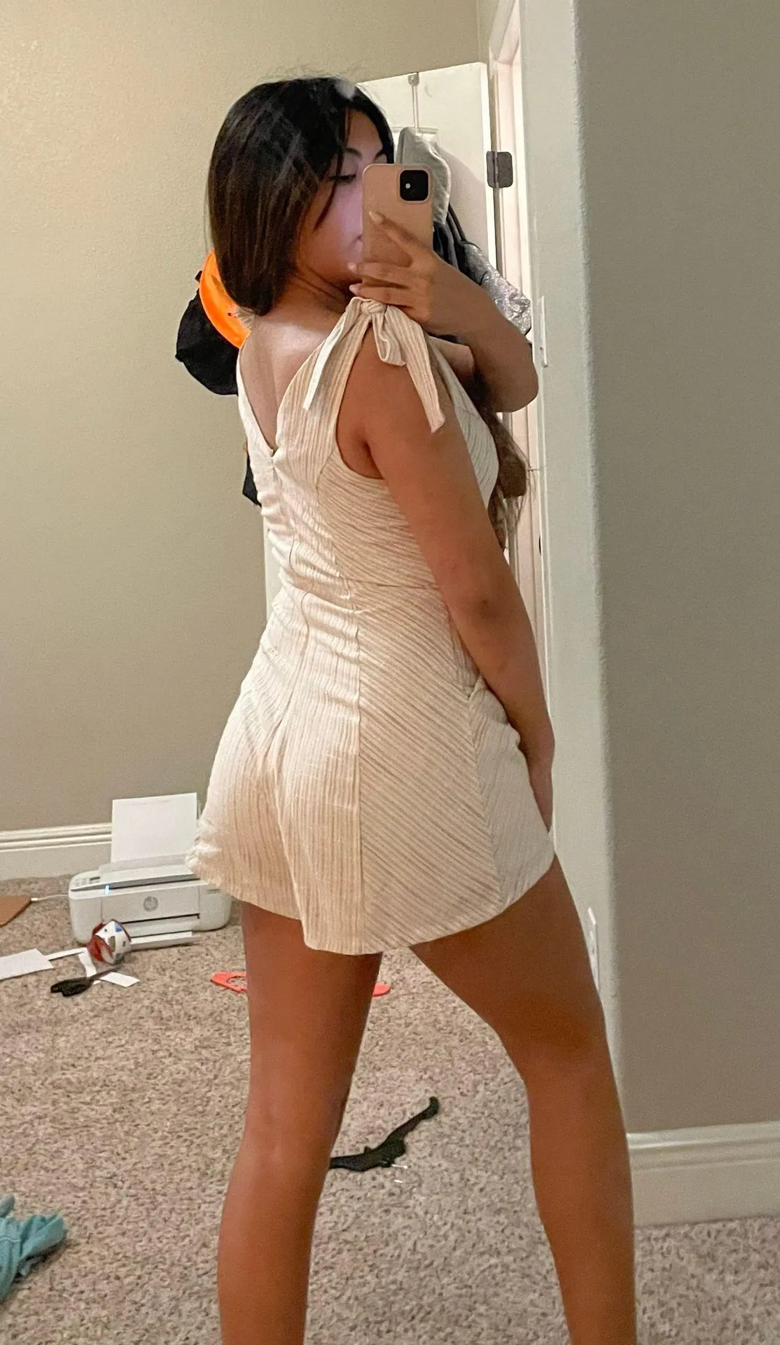 striped buttoned romper - Image 2