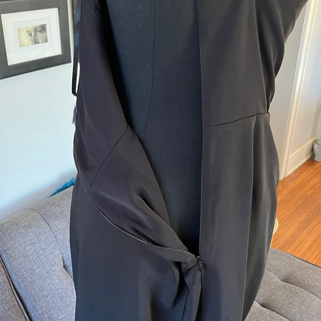 Lovers + Friends Sleek Black Lazo Midi Dress size Large - Image 10