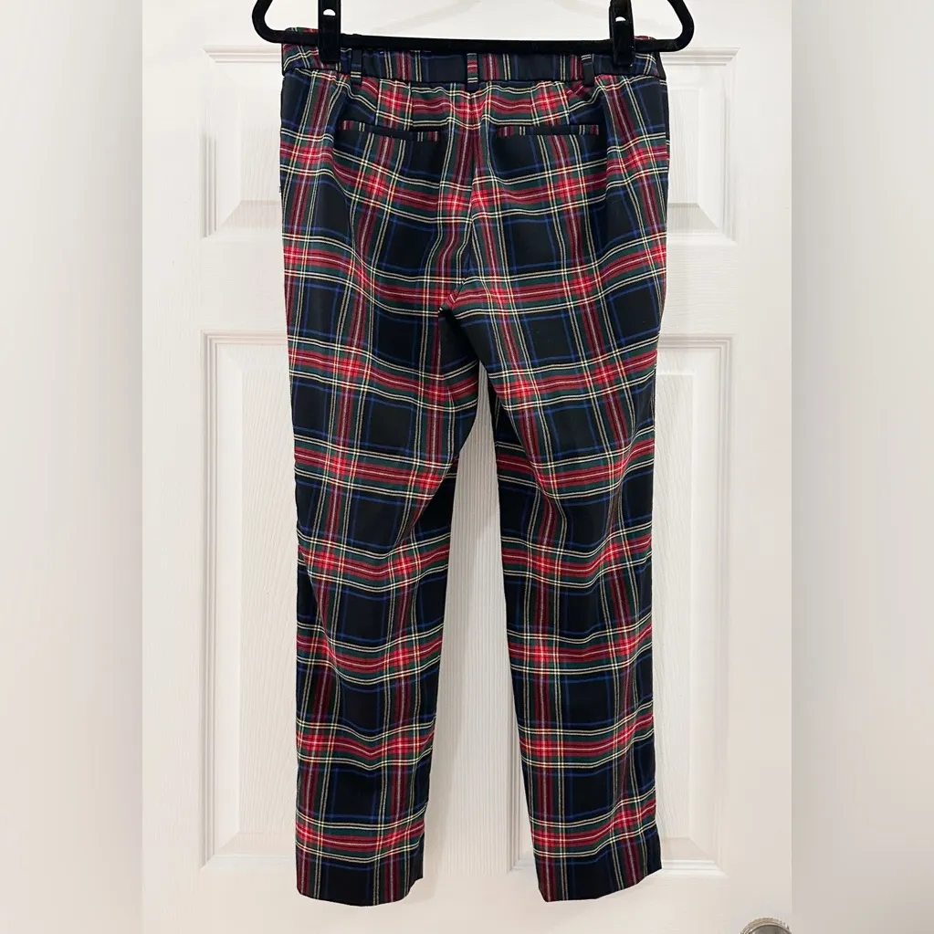 Talbots Hampshire Ankle Pant Tartan Plaid Straight Leg Wool Blend 4P - Image 7