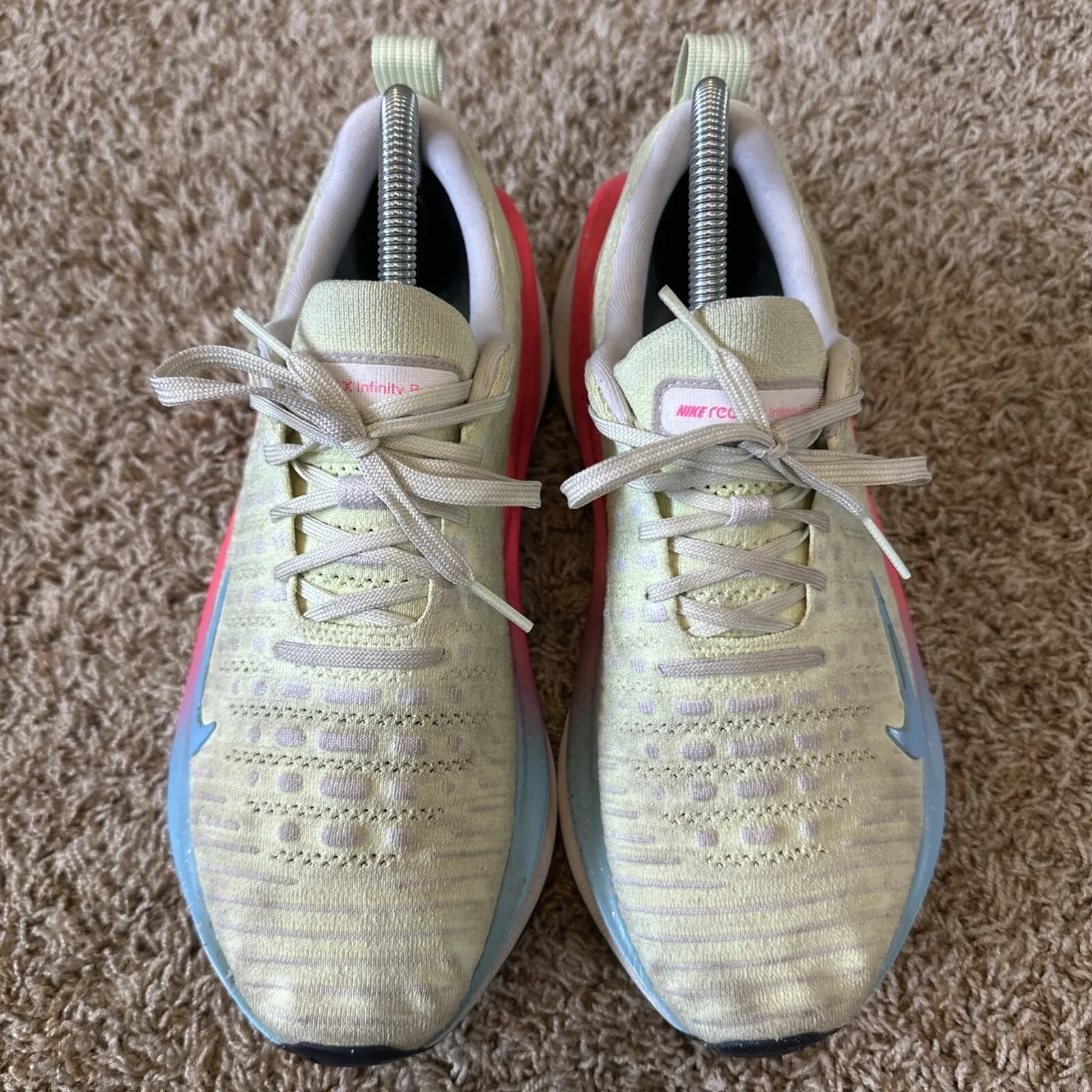 Nike ReactX Infinity Run Flyknit 4 Barely Volt Aquarius‎ Blue Size 9 FZ3968-705 - Image 6