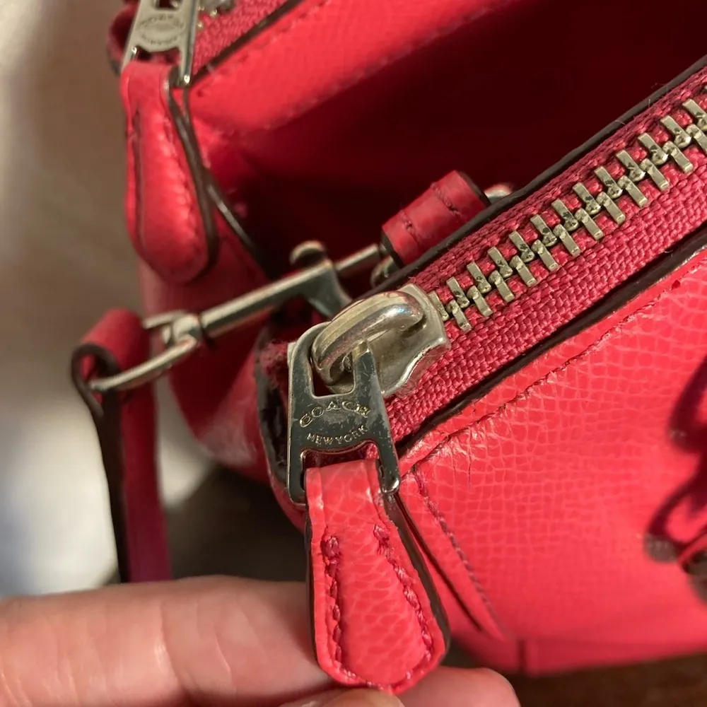 COACH PINK LEATHER SATCHEL TOTE SHOULDERBAG - Image 12