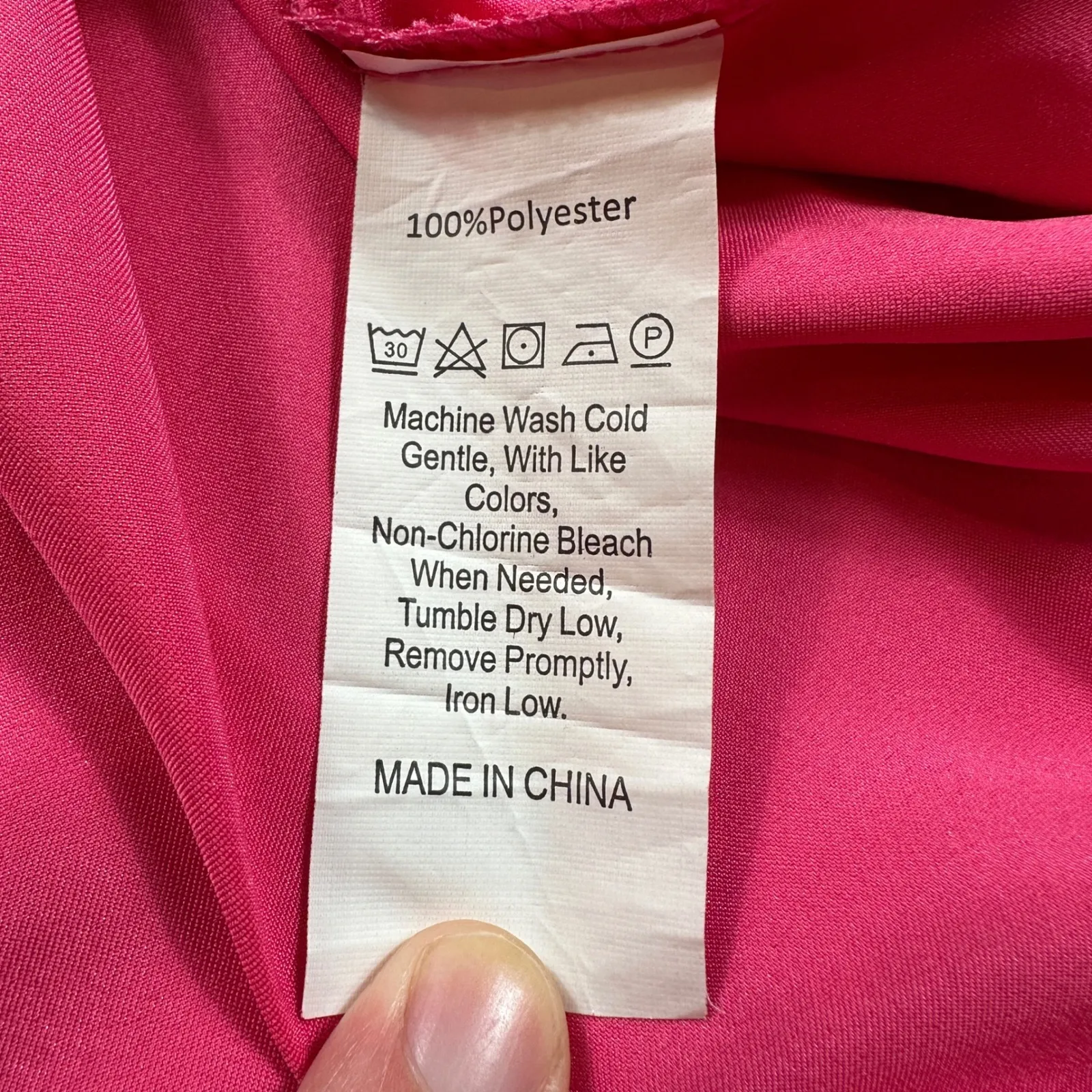 SHEIN Mini Dress Womens S Hot Pink Satin Tie Front Feather Cuffs Long Sleeves - Image 5