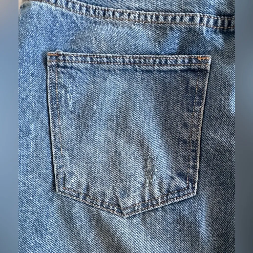 Gap Y2K womens distressed denim knee length straight pencil skirt size 30 - Image 6