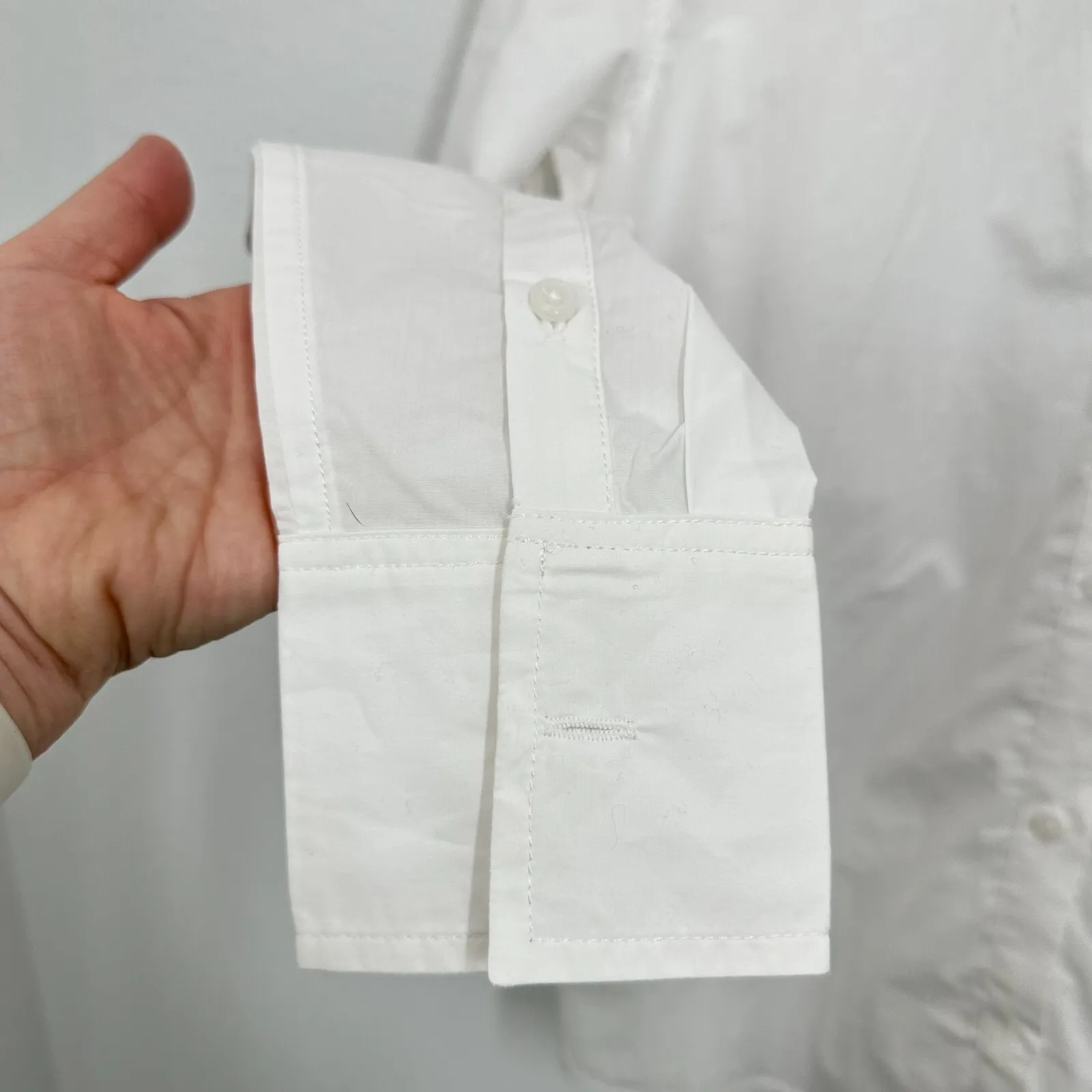 J. Crew Women's Size 4 Garçon classic shirt in cotton poplin Crisp White NWT - Image 6