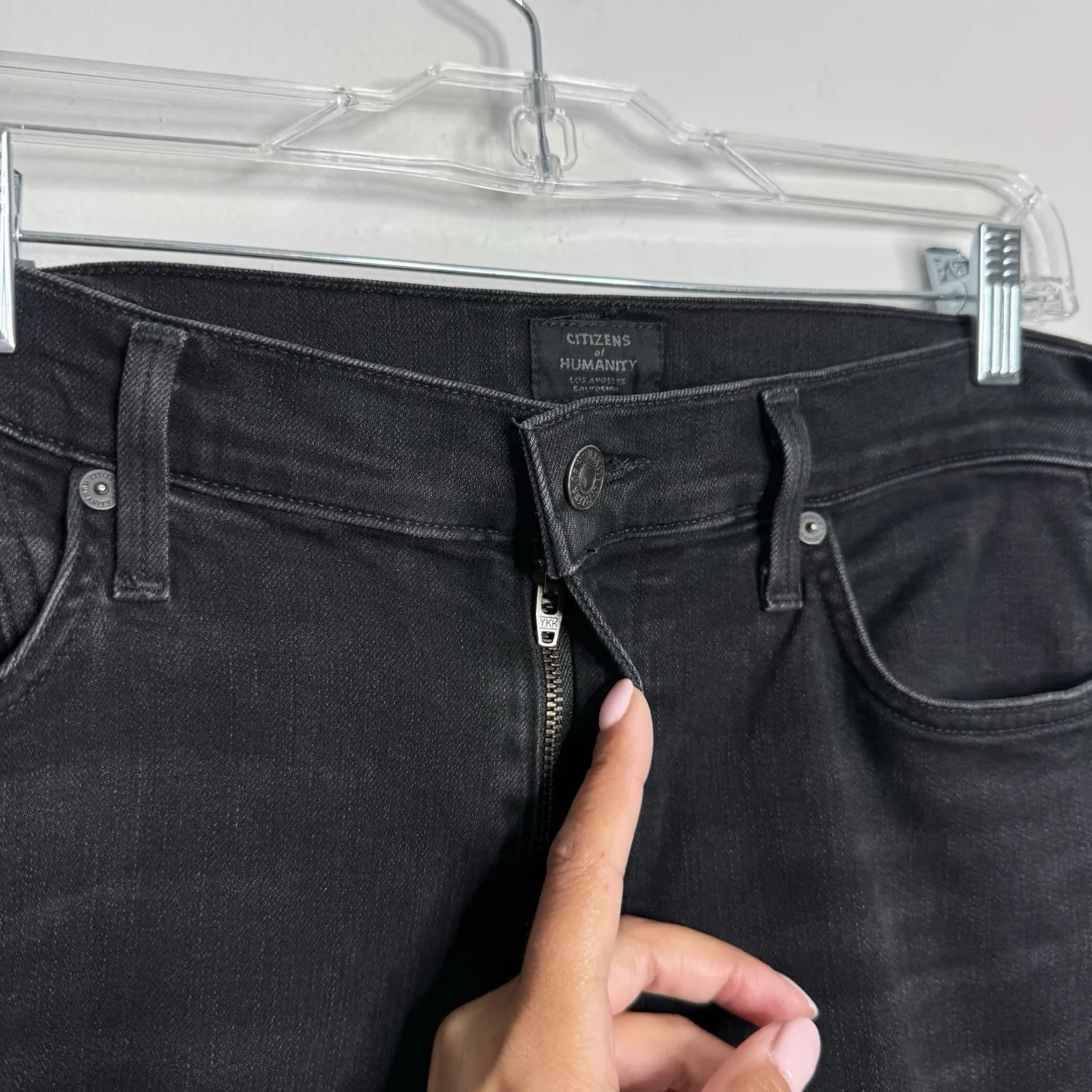 Citizens Of Humanity Rocket Ankle High Rise Skinny Washed‎ Black Size 29 - Image 3