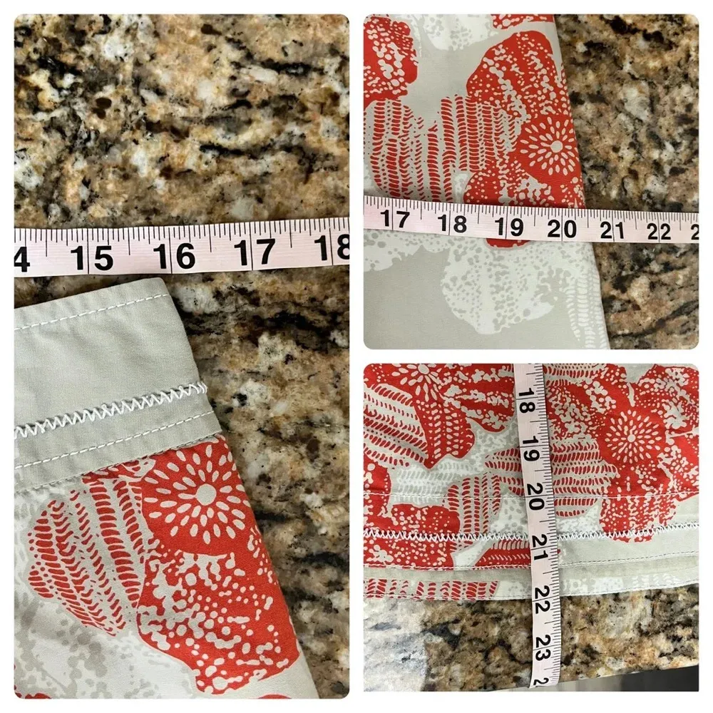 Eddie Bauer A-Line Skirt Tropical Hawaiian Midi Skirt Beachy Modest Mature 8T - Image 4