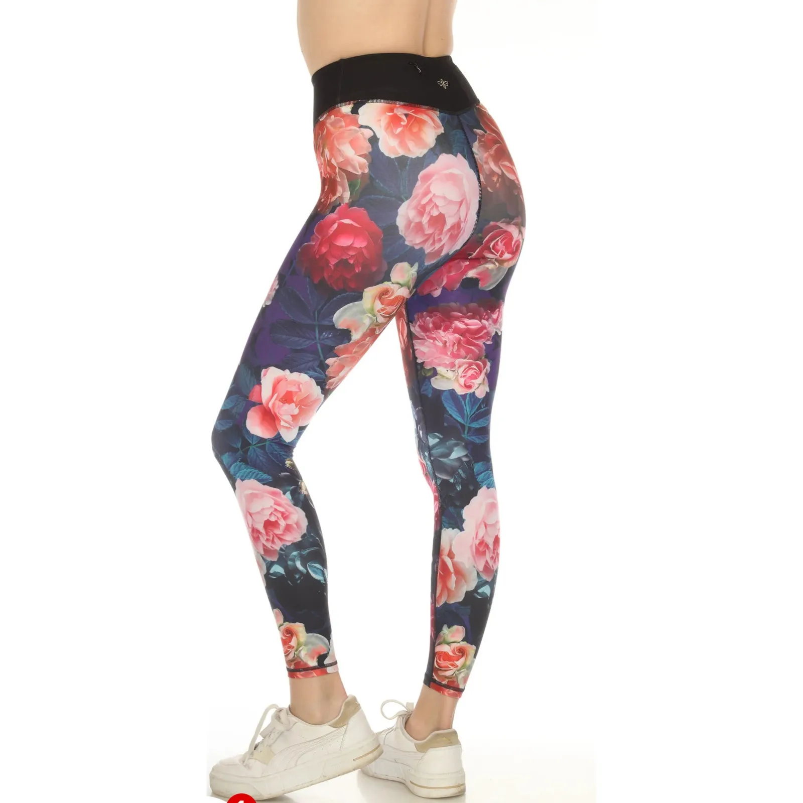 Johnny Was Active V-Yoke Studio Bee‎ Leggings Boho Chic Size XS - Image 3