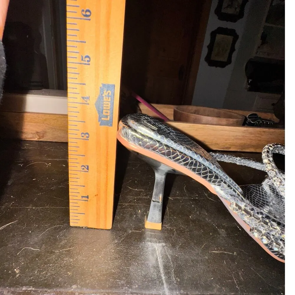 Simmi Asos Ankle wrap rhinestone strappy formal heel US7 sexy unique prom - Image 8